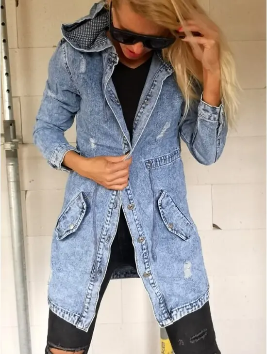 Hosszított farmer kabát | Starstyle.hu Hosszított farmer kabát | Starstyle.hu
