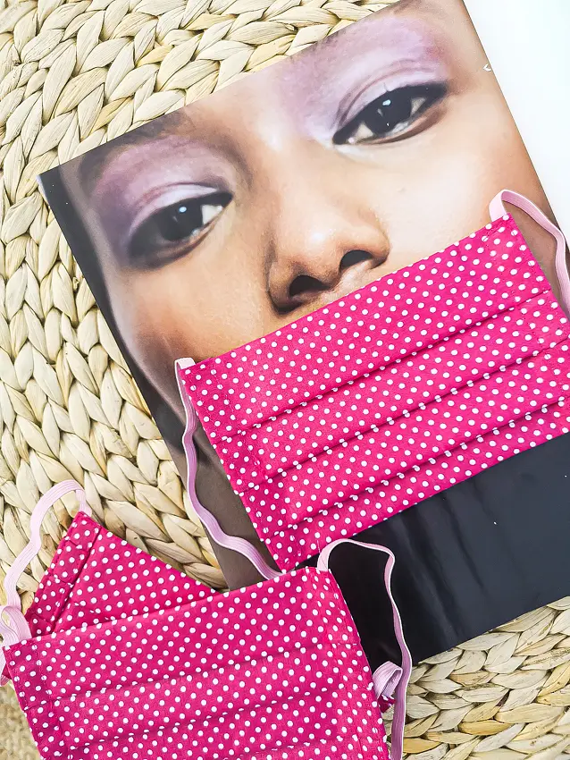 Rózsaszín maszk - 100% pamut