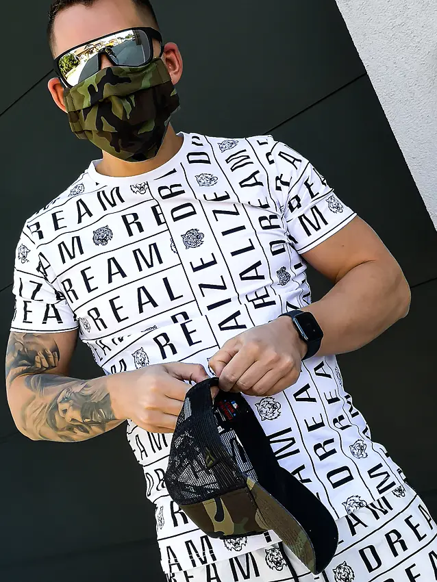 Zöld katomamintás maszk - 100% pamut