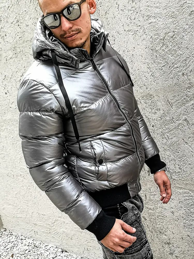 Férfi steppelt kabát - next