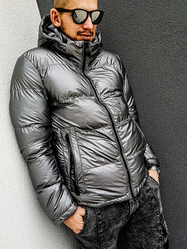 Férfi steppelt kabát - next