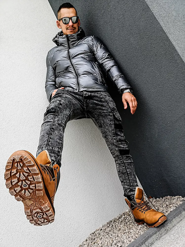 Férfi steppelt kabát