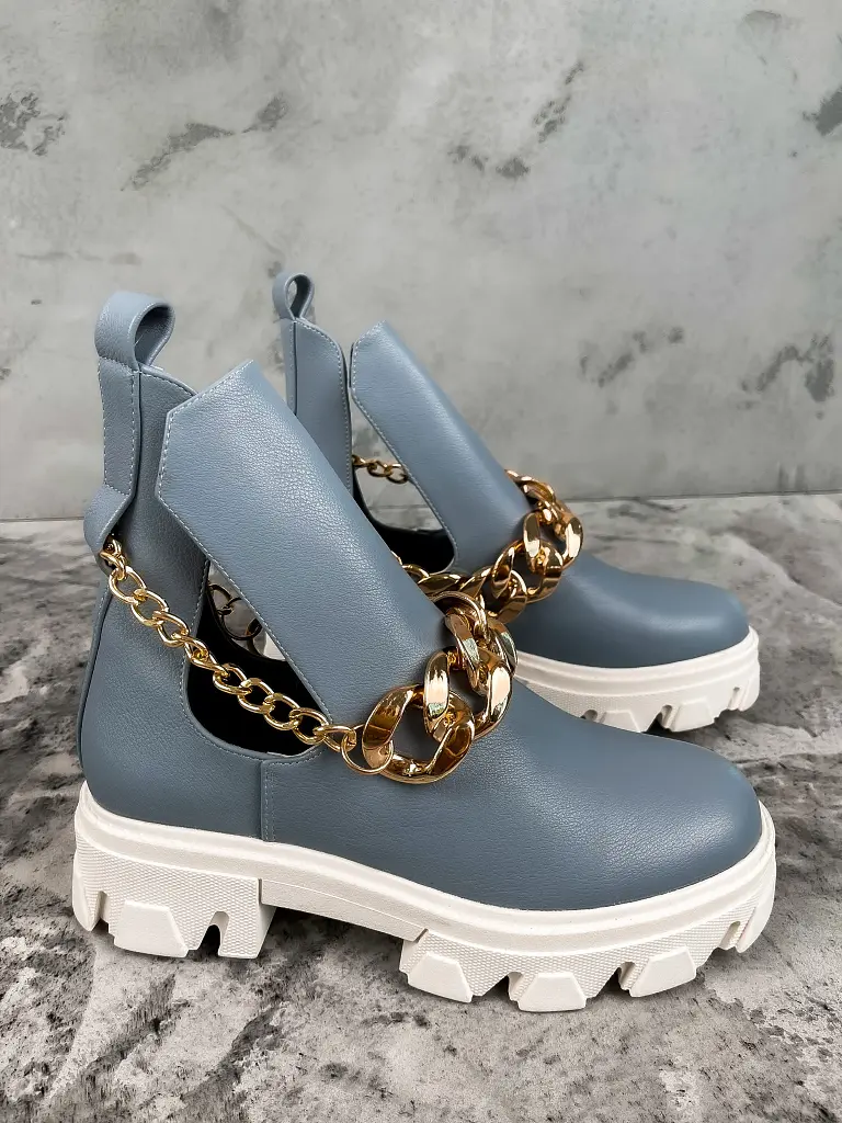 Női bokacsizma lánccal GRACEY