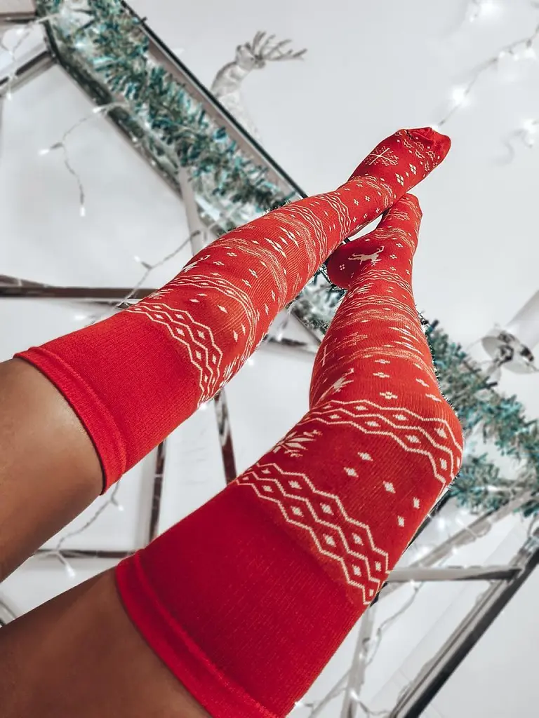 Női karácsonyi térdzokni NAIRA