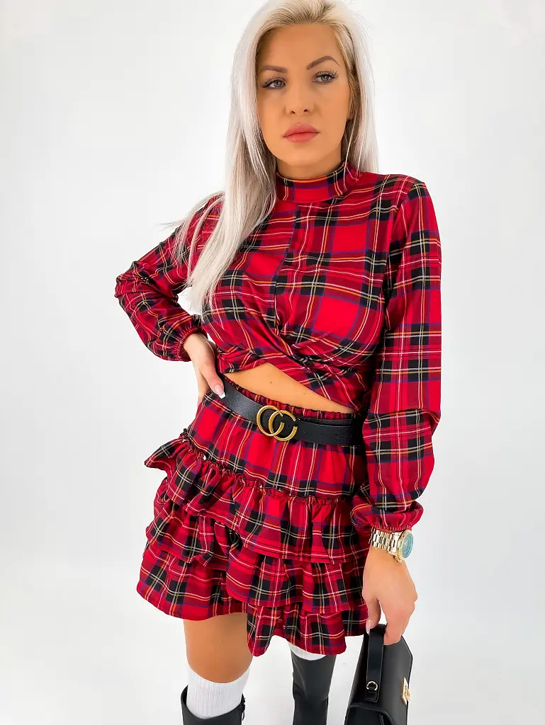 Kockás crop-top MCKENZIE - next