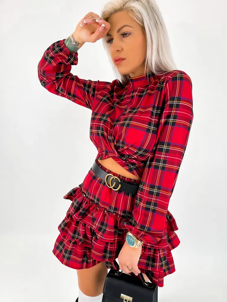 Kockás crop-top MCKENZIE