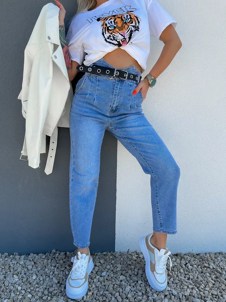 Magas derekú fashion farmer övvel - next