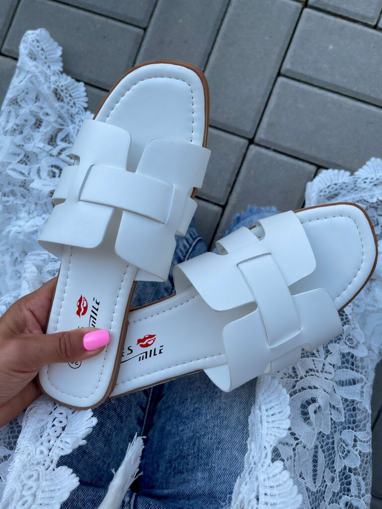 Fehér női papucs REMY