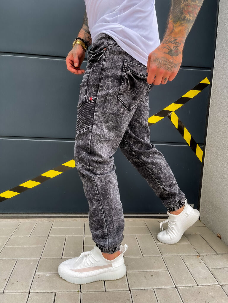 Gumis derekú stílusos férfi farmernadrág - next