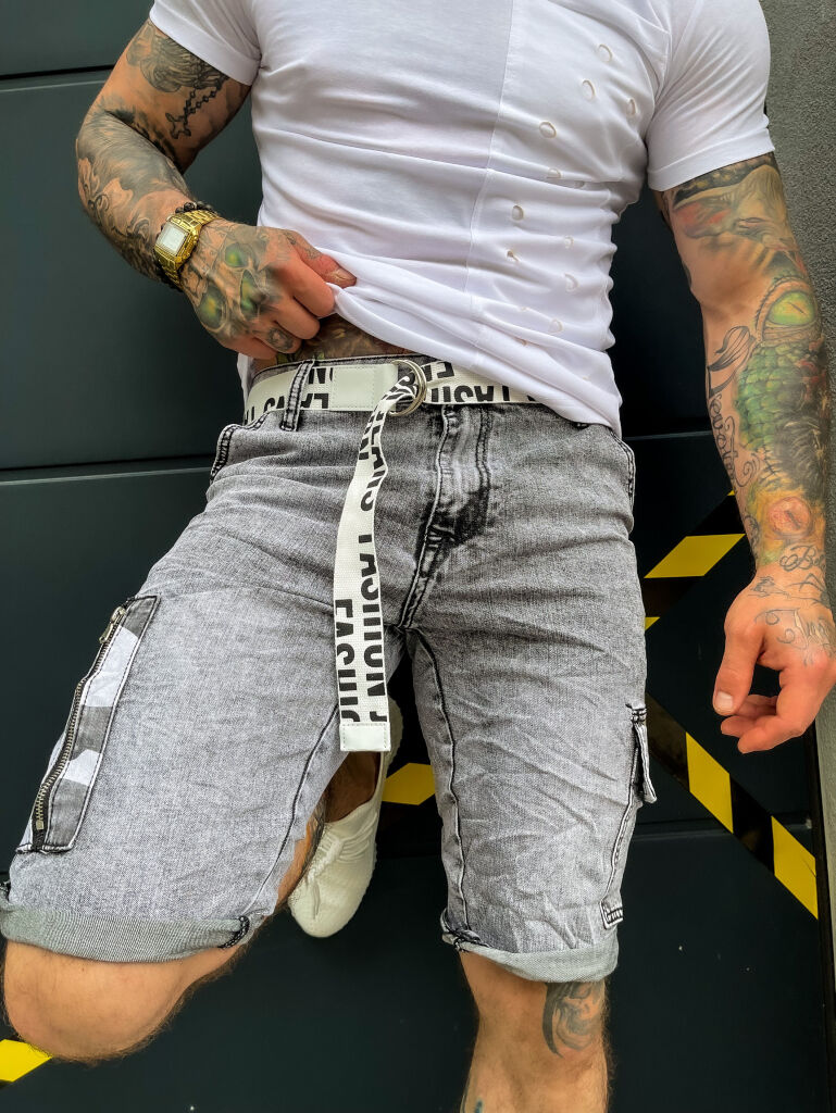 Férfi farmer bermuda övvel  - next