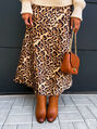 Leopárdmintás szatén szoknya AMARY