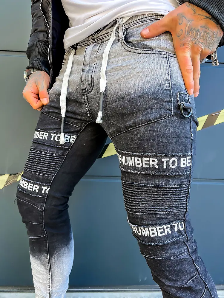 Stílusos férfi farmernadrág NUMBER