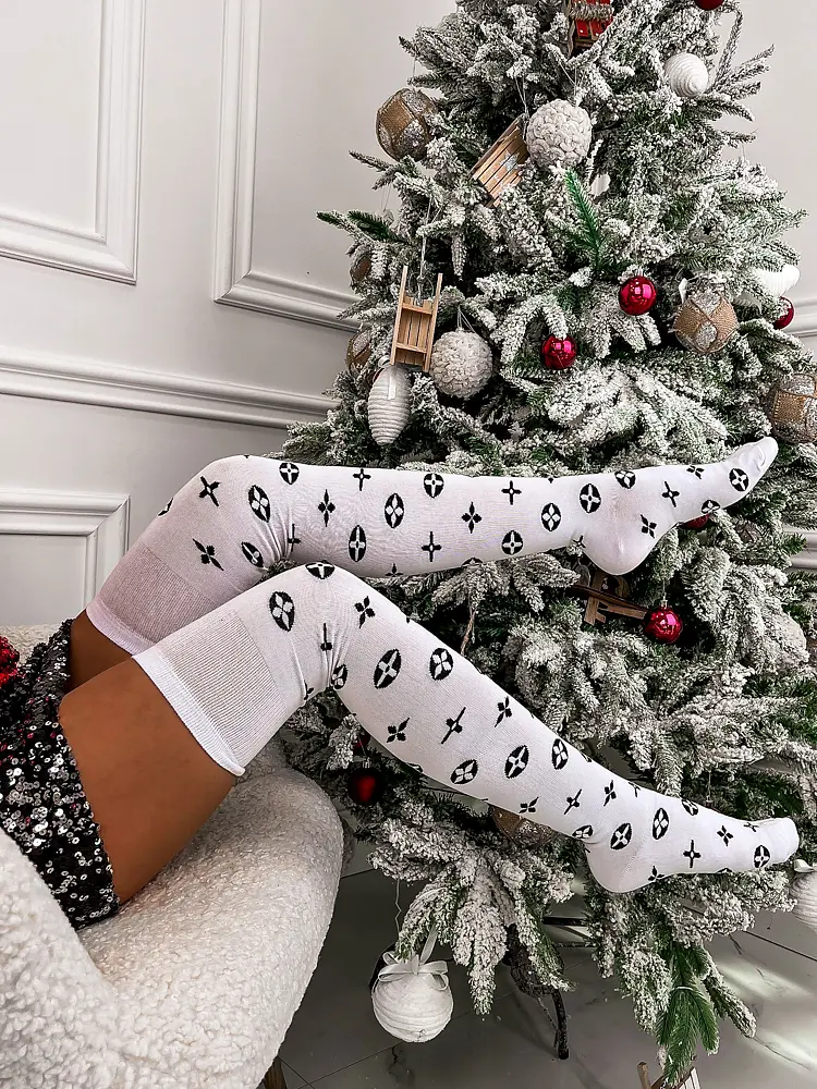 Mintás térd feletti zokni GIMA