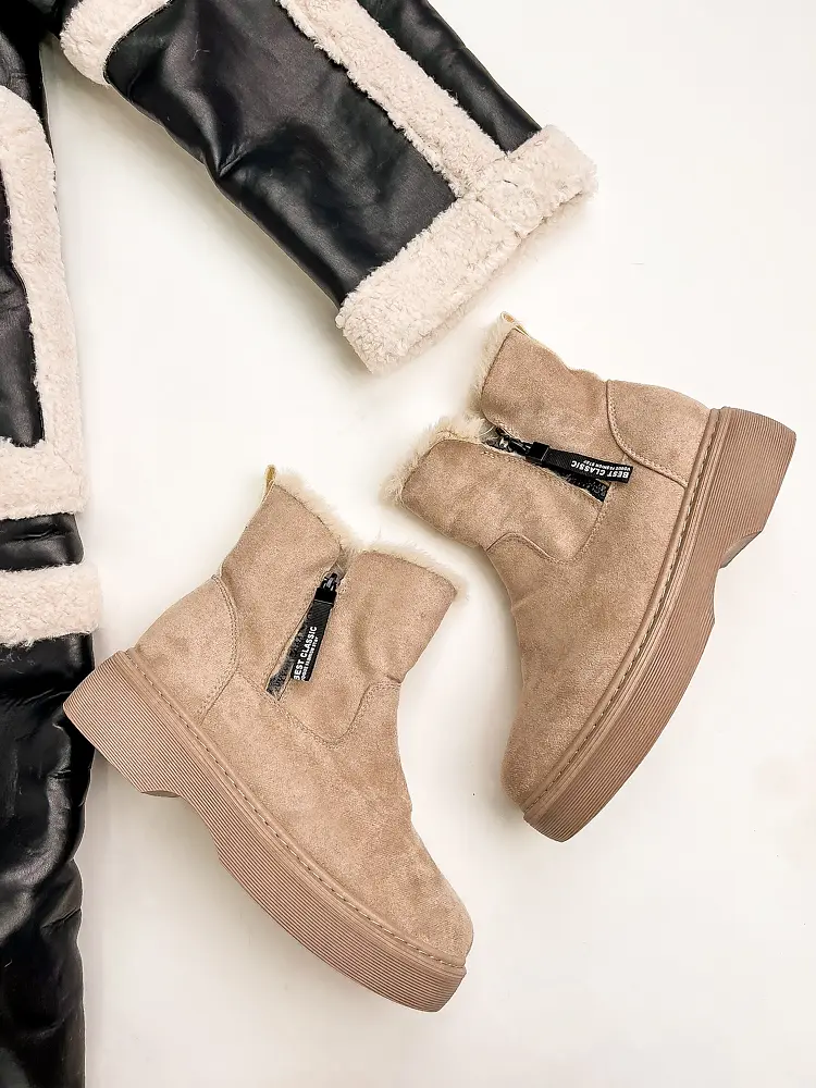 Bézs női hócsizma YOLAN - next