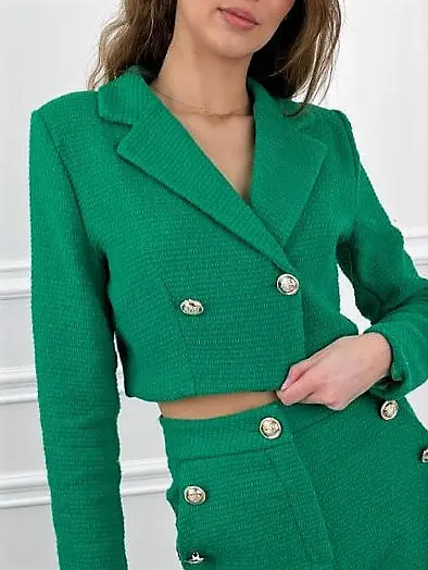 Elegáns rövid zakó aranyozott gombokkal AVRIL