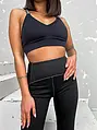 Fekete crop-top SANAH