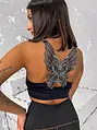 Fekete crop-top SANAH