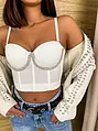 Kövekkel díszített push-up korzett top ADELYN