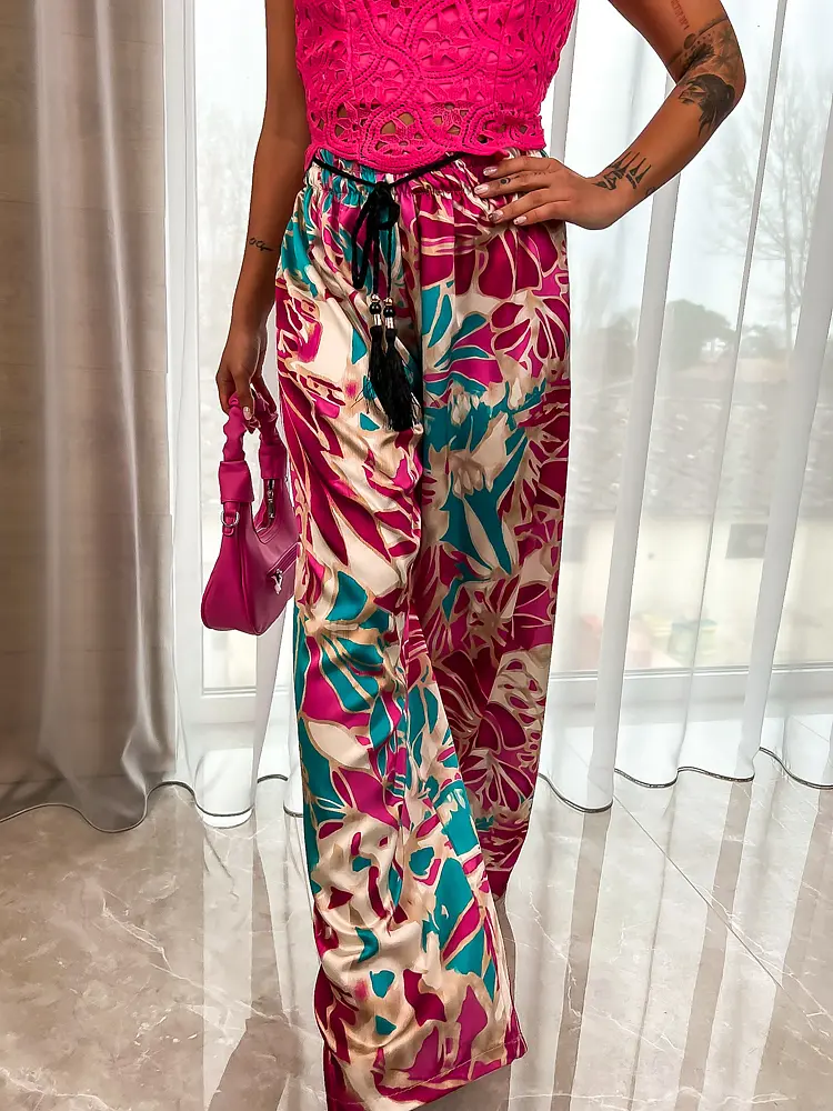 Szatén mintás nadrág LILOU - next