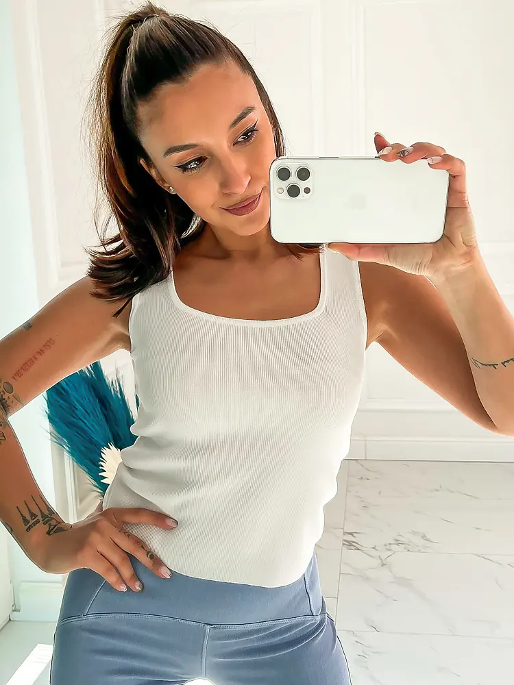 Bordázott anyagú top DARIAN