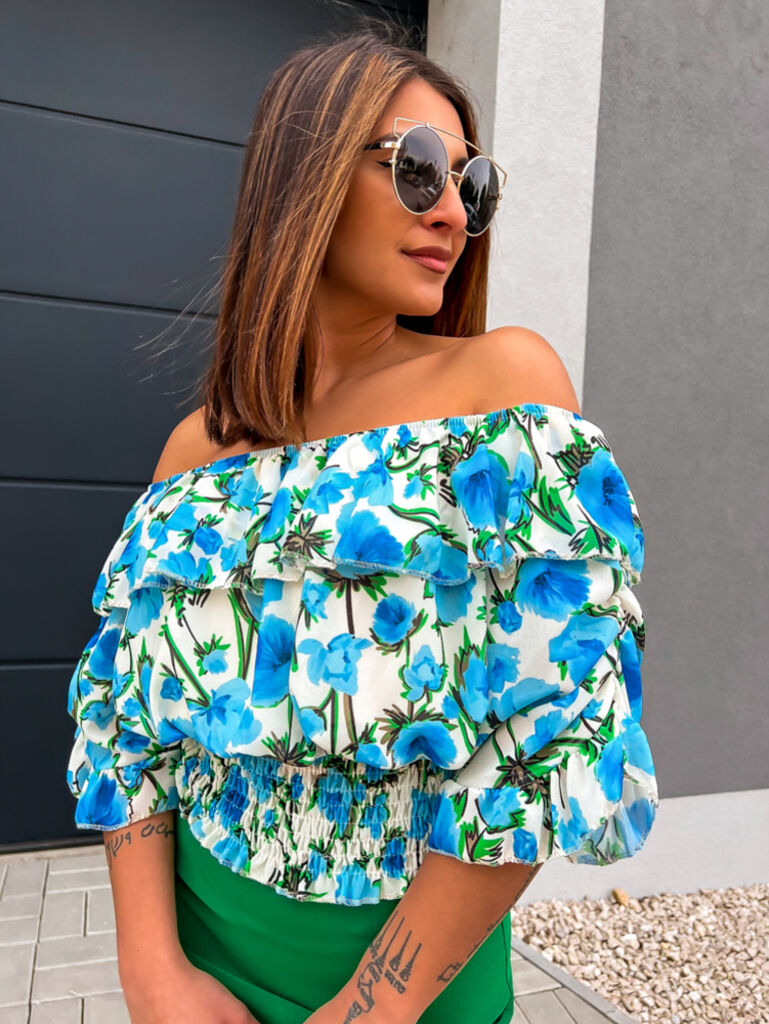 Virágmintás sifon blúz ELMARA