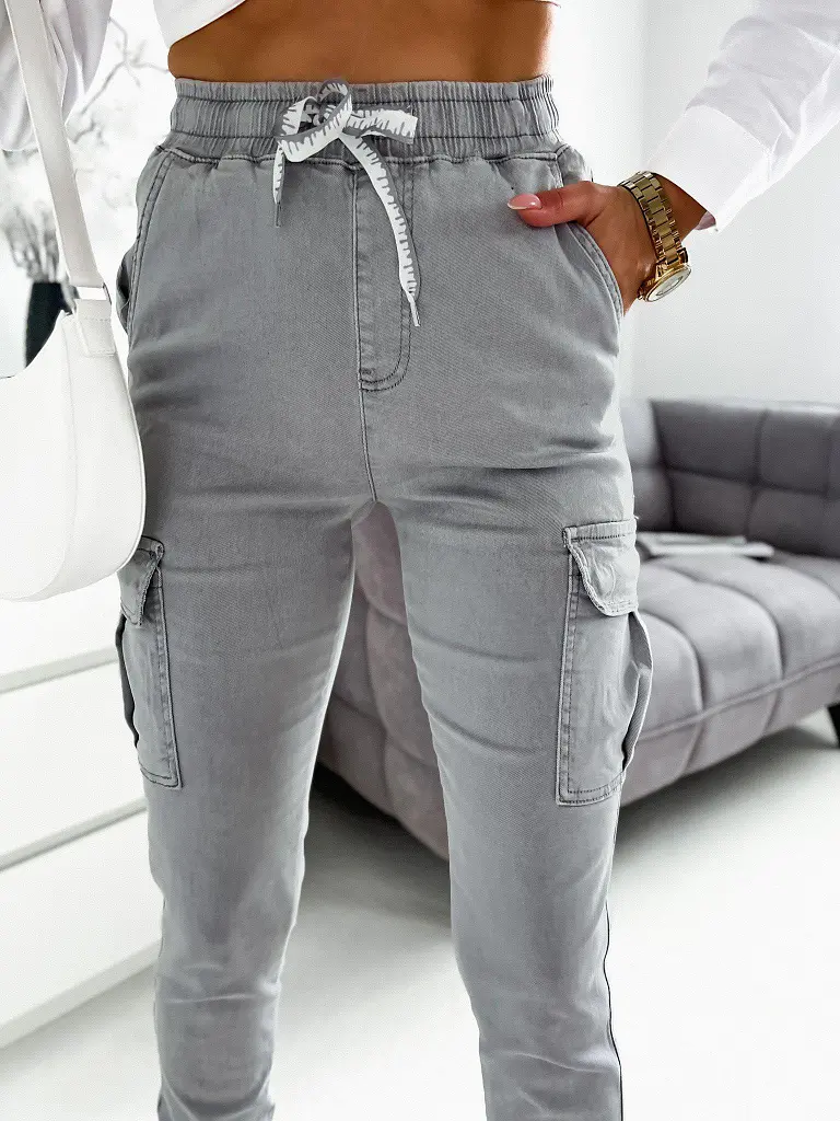 Szürke női cargo farmer