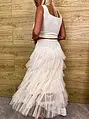 Krémszínű hosszú tüllszoknya GRACY