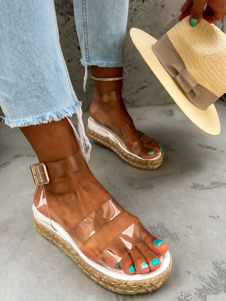 Áttetsző eszpadrill szandál NEISHA - next