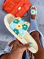 Virágmintás gumis papucs FLOWER