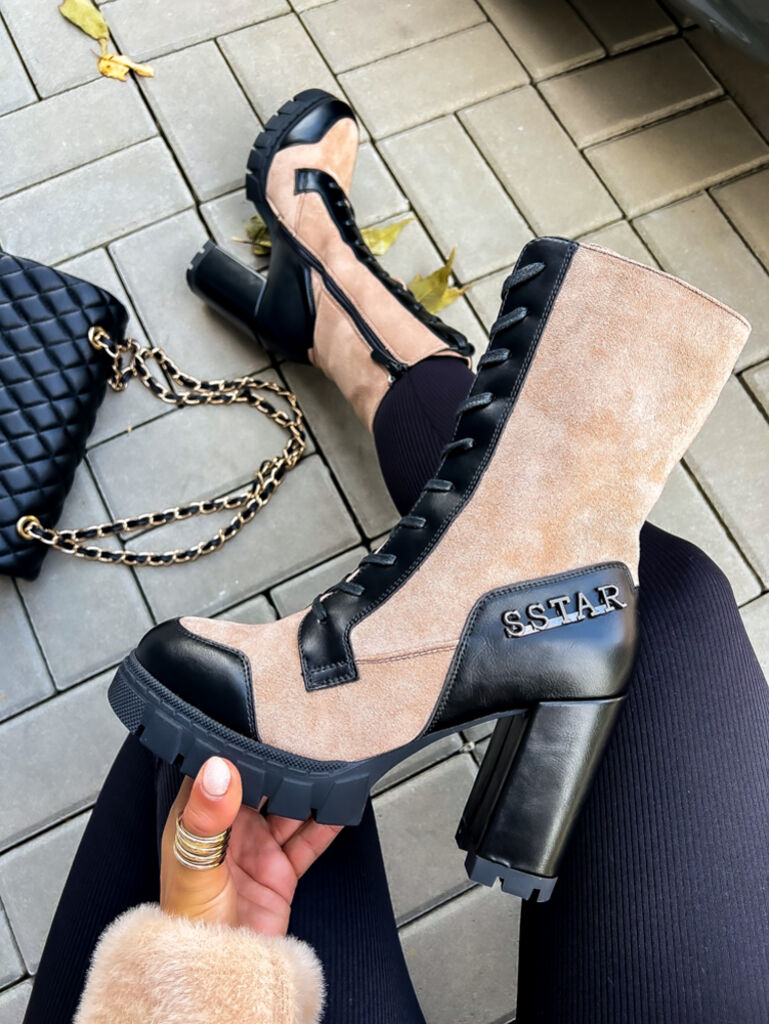 Magassarkú fűzős csizma MAISHA - next