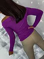 Hosszú ujjú lila felső ISADORA