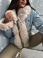 Műszőrmével díszített farmerdzseki KATRYNA 