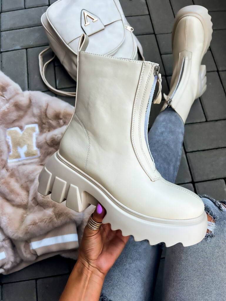 Bézs bokacsizma PROMISE