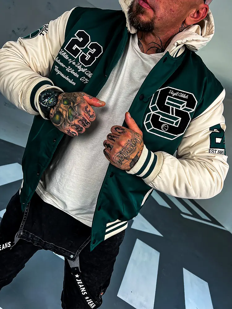 Lezser baseball bomber kapucnival