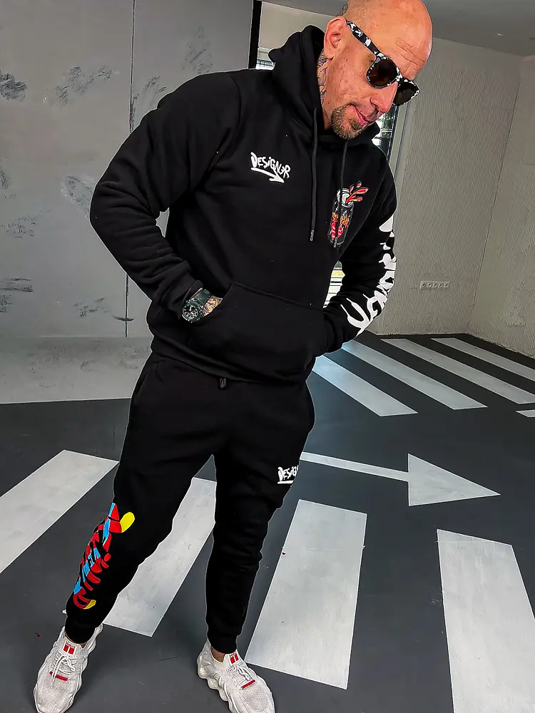 Nyomtatott mintás férfi sportegyüttes - next