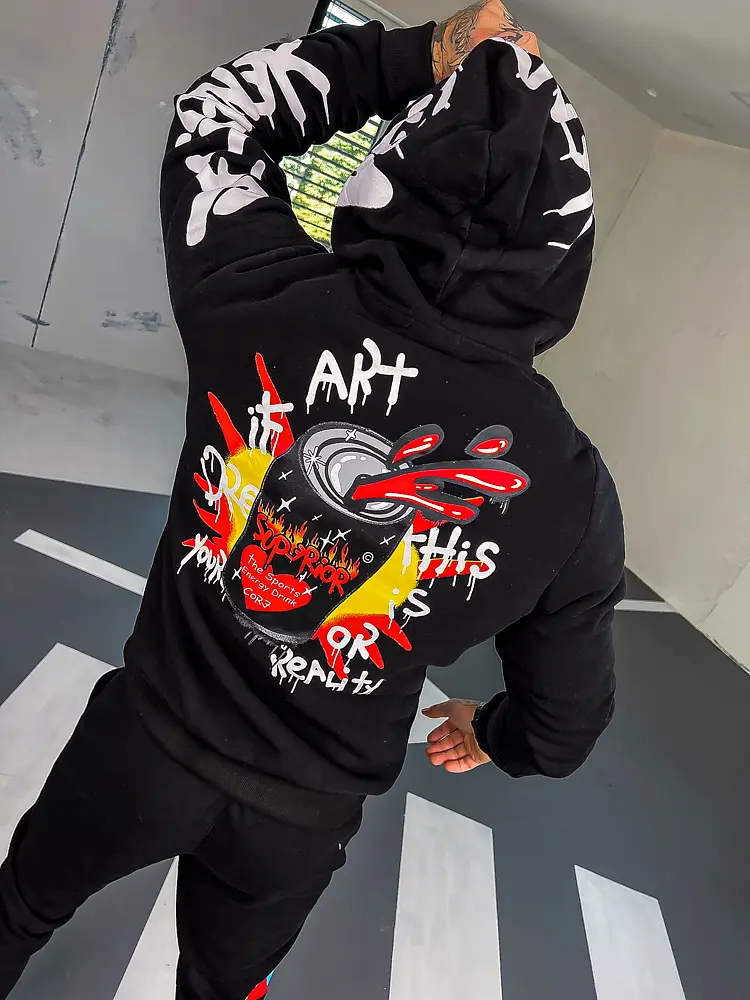 Nyomtatott mintás férfi sportegyüttes