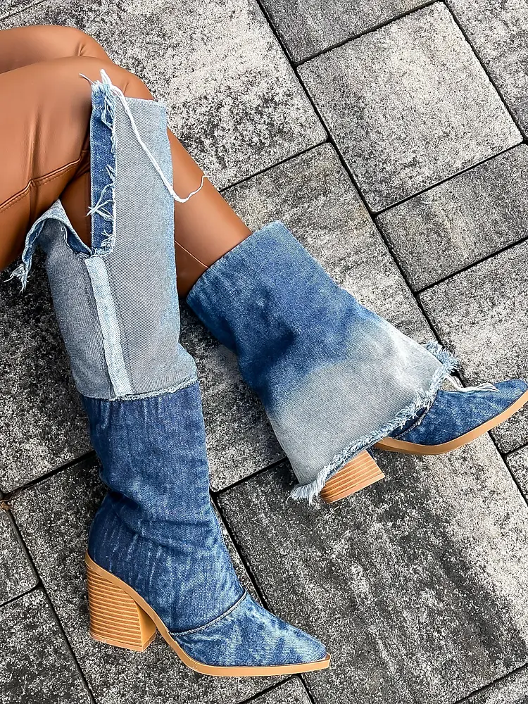 Extravagáns farmer csizma FAUSTINA