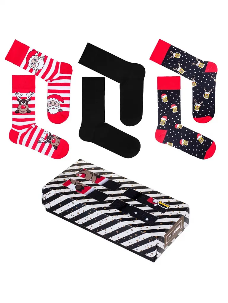 Három részes karácsonyi zokni szett férfiaknak