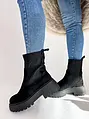 Fekete zoknis bokacsizma EMALYN