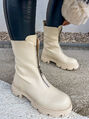 Krémszínű női csizma ZUZANA