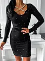 Elegáns fekete női ruha OMISHA