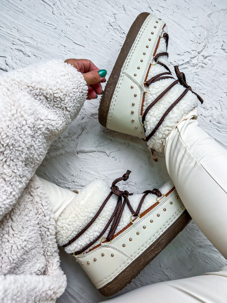 Bézs női hócsizma KINDRA