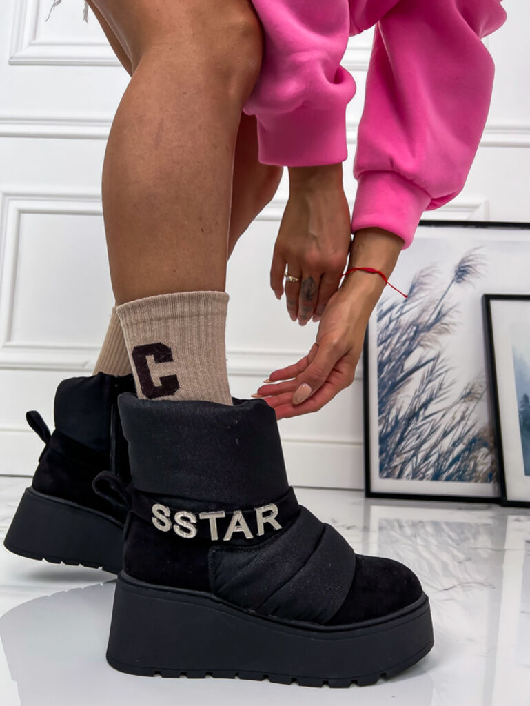 Fekete női hócsizma BROOKLYN - next