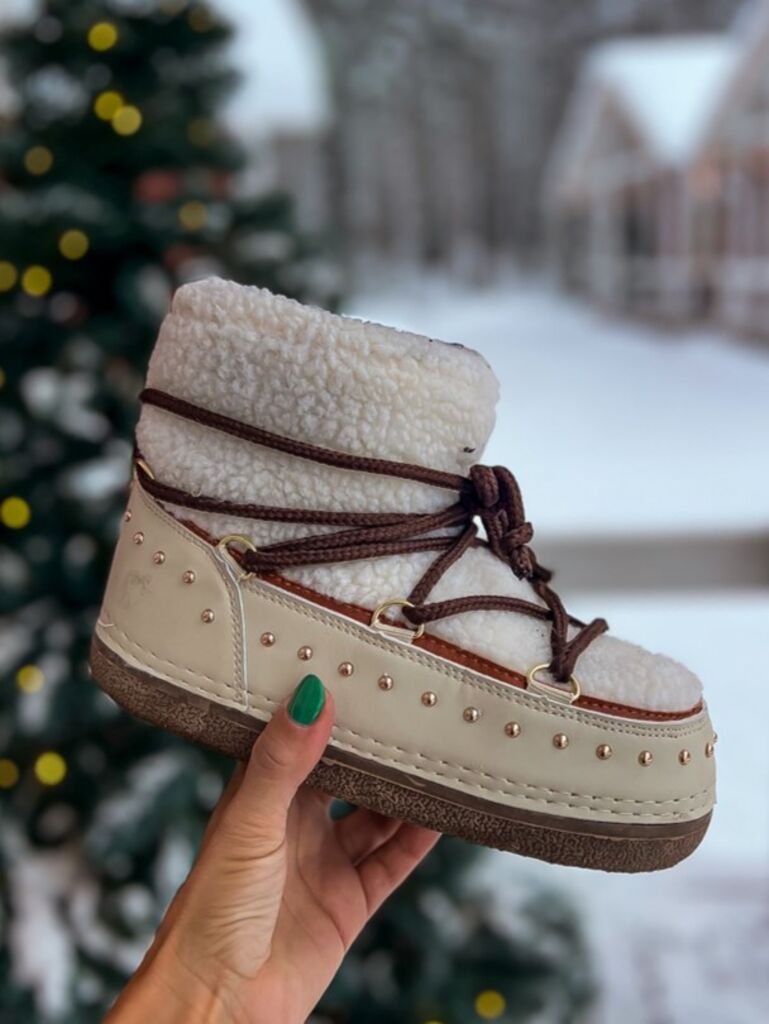 Bézs női hócsizma KINDRA - next