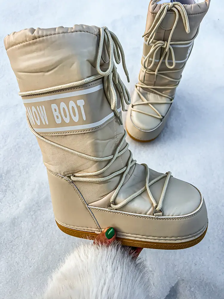 Bézs női hócsizma CARMEN - next