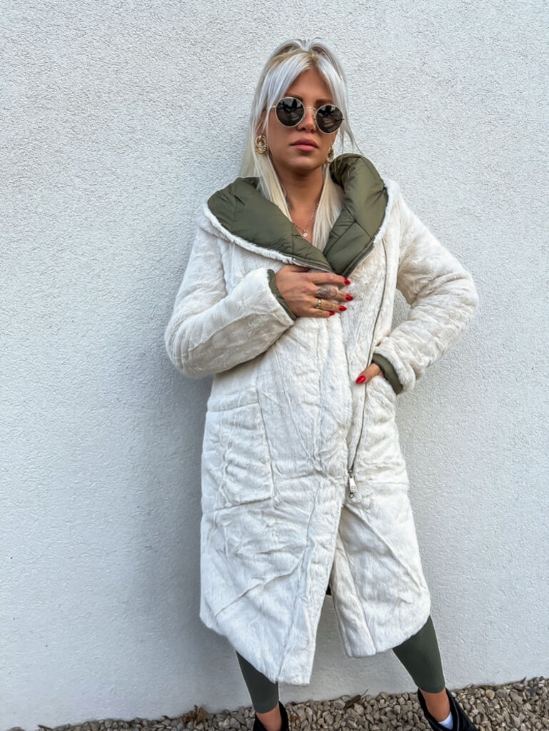 Kifordítható kapucnis téli kabát WILLA - next