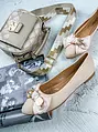 Elegáns bézs balerina cipő DELPHINE