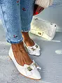 Elegáns fehér balerina cipő DELPHINE