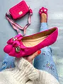 Elegáns fukszia balerina cipő DELPHINE