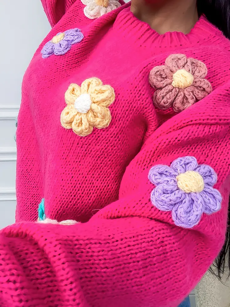 Virágokkal díszített pulóver CHRISSY - next